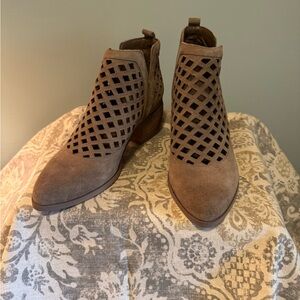 Crown Vintage Taupe Cutout Ankle Booties